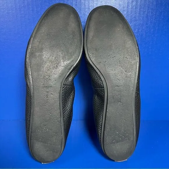 Mercedes Castillo Womens Carola Black Pebbled Leather Ballet Flats EU38.5/US8.5