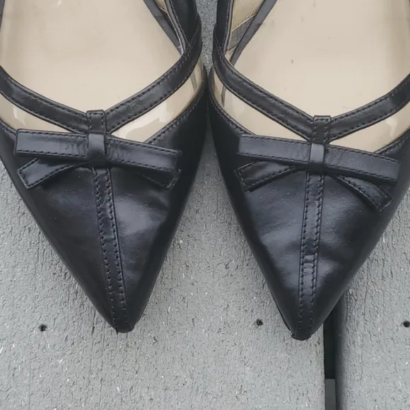 Michael Kors Collection Size 41 Leather Vero Cuoio Pointed Toe Bow Flats