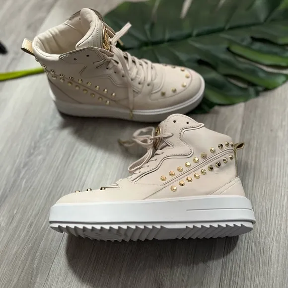 Michael Kors Emmett Stripe High-Top Sneakers (Light Cream) ✨brand new✨