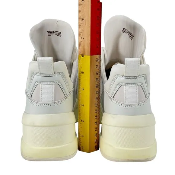 Michael Kors Olympia Trainer Sneakers Womens 10 Athletic Chunky Platform White