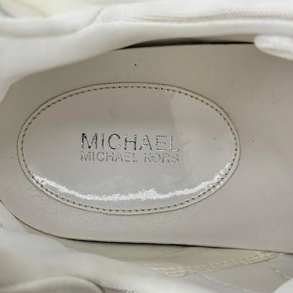 Michael Kors Olympia Trainer Sneakers Womens 10 Athletic Chunky Platform White