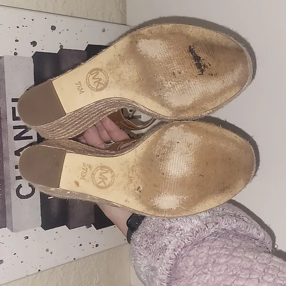 Michael Michael Kors Finley platform wedge espadrilles in luggage, s…