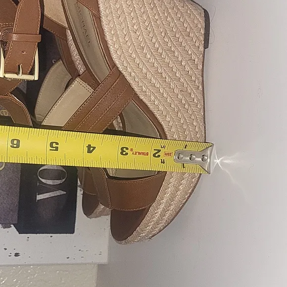 Michael Michael Kors Finley platform wedge espadrilles in luggage, s…