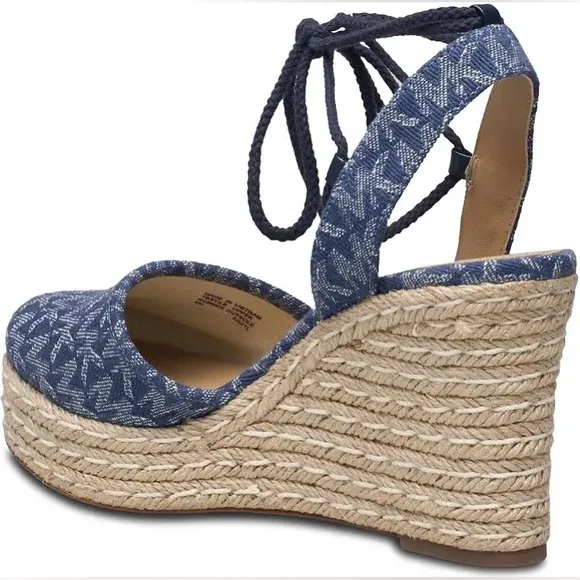 MICHAEL Michael Kors Women's Margie Lace-Up Espadrille Wedge Sandals