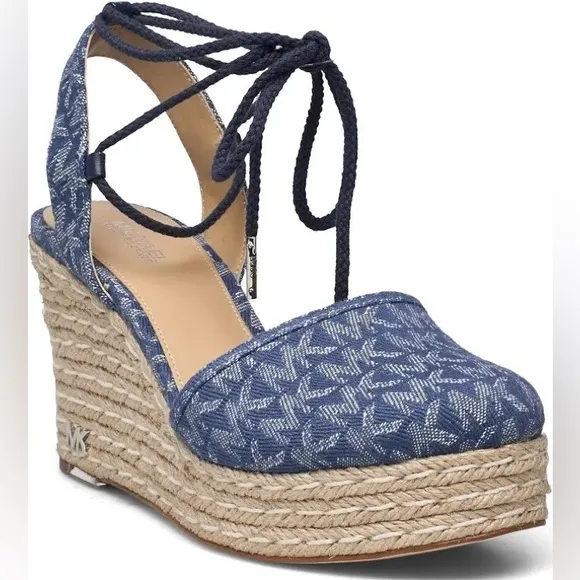 MICHAEL Michael Kors Women's Margie Lace-Up Espadrille Wedge Sandals