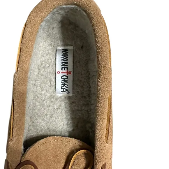 Minnetonka Tan Suede Loafers