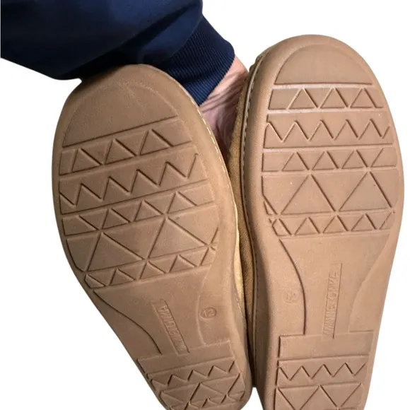 Minnetonka Tan Suede Loafers