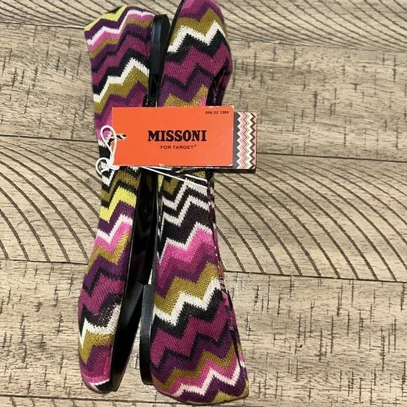 Missoni Designer 🧑‍🎨 Ballet 🩰 Flats 🥿 Chevron Zig Zag Knit 🧶 Fabric 70s 👀