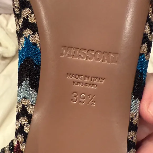 MISSONI Patterned Knit Ballet Flats Sz 9.5US 39.5IT