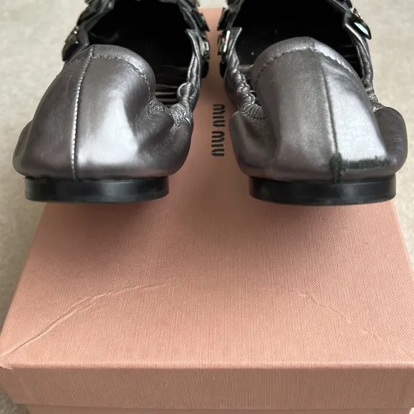 Miu Miu Button Jeweled Ballet Flats 41