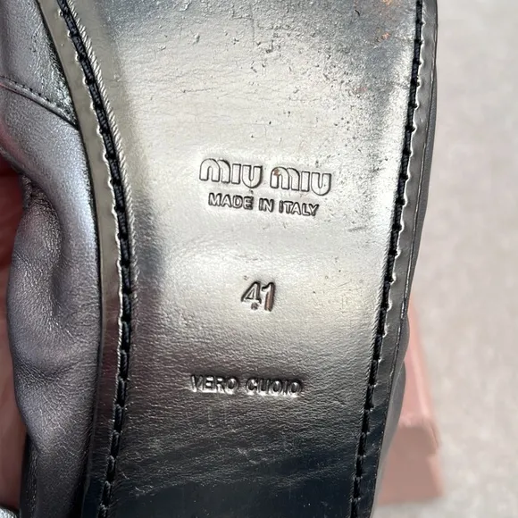 Miu Miu Button Jeweled Ballet Flats 41