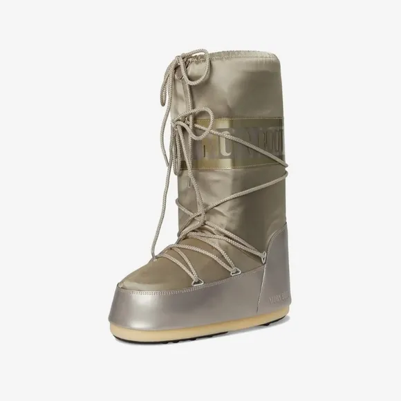 Moon Boot Gold Winter Rain Boots Insulated