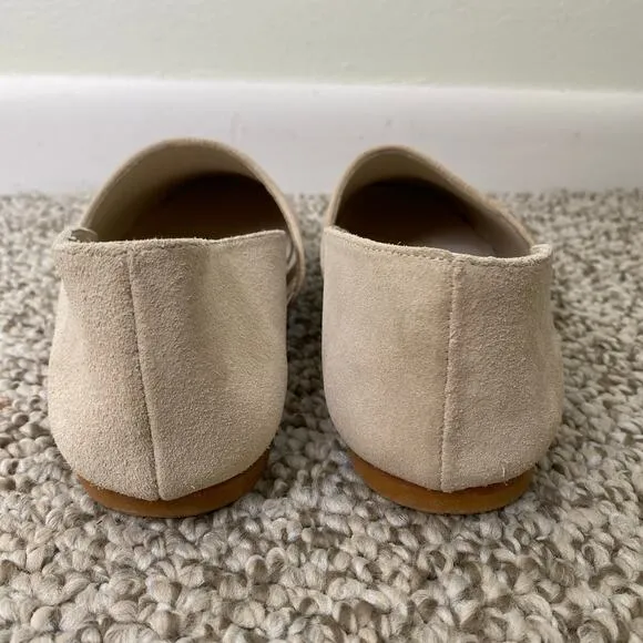 Nantucket Sole Lincoln Loafers Size 37 Stone Gray Leather Flats Nautical Casual