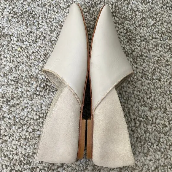 Nantucket Sole Lincoln Loafers Size 37 Stone Gray Leather Flats Nautical Casual