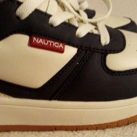 Nautica High-Top Sneakers in Navy and White