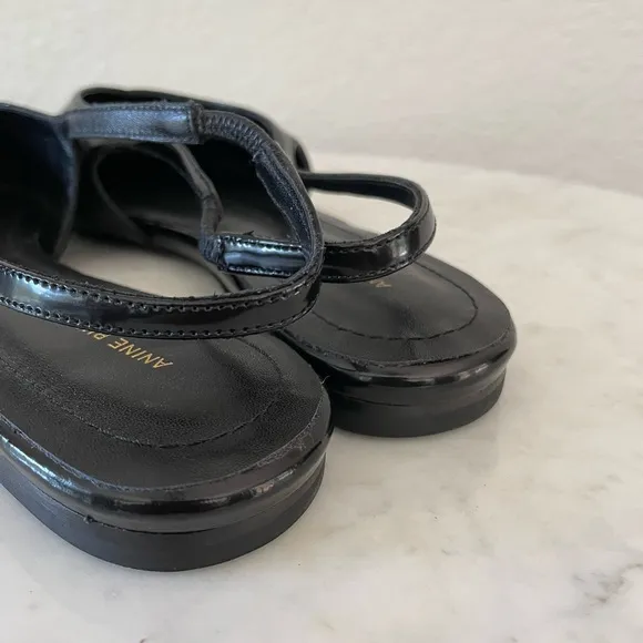 Never Worn ANINE BING Black Elena Slingback Ballerina Flats Size 39