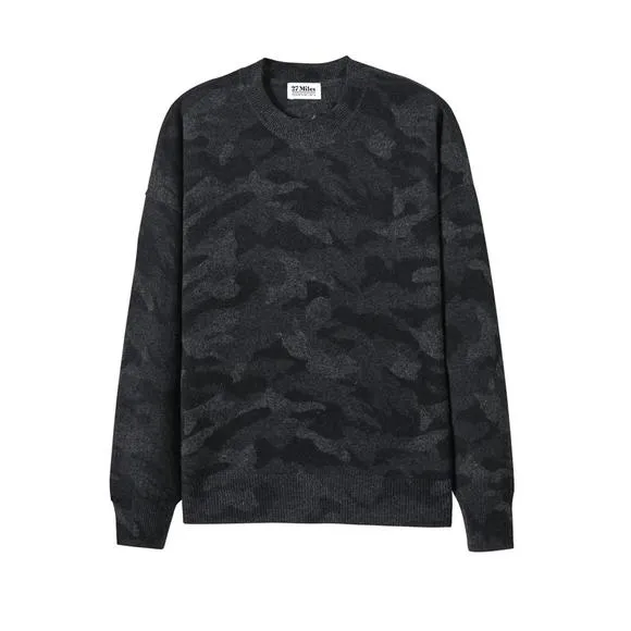 NEW 27 MILES MALIBU women's hailee crewneck sweater in charcoal