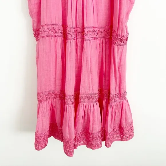 NEW $598 Veronica Beard Keely Pink Dark Peony Mini Dress Size 4