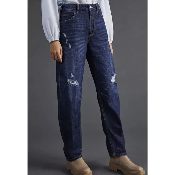 NEW Anthropologie Pilcro The Bow Boyfriend Jeans - 28 Waist