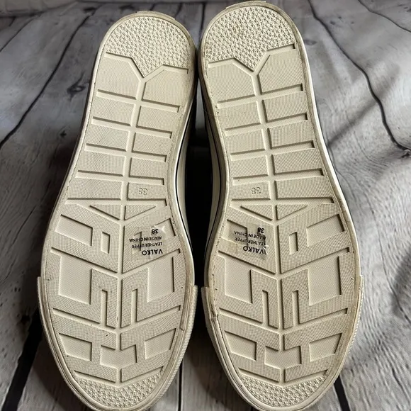 New Ash Valko Leather High-Top Sneakers with Faux Fur Size 38
