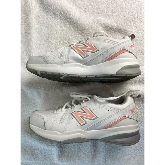 New Balance 608V5 Sneakers Womens 7.5 White Pink Comfortcore Sporty