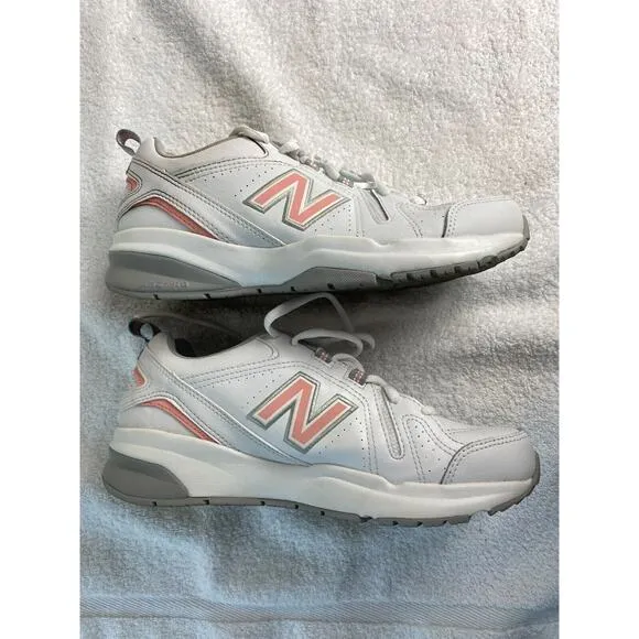 New Balance 608V5 Sneakers Womens 7.5 White Pink Comfortcore Sporty