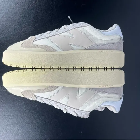 New Balance CT302 White Beige Chunky Leather Shoes Sneakers Men Size 11 …