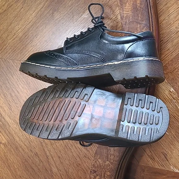 New! Black Vintage oxford loafers lace up dress shoes Little Girls 1.5