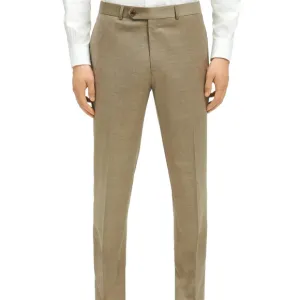 NEW  BROOKS BROTHERS Classic Fit Wool 1818 Men's Dress Pants Size 34 x 32 Tan