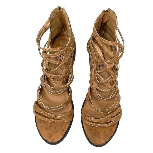 NEW Coconuts by Matisse Nethuns Strappy Block Heel Sandals Sz 10 gladiatorvvc