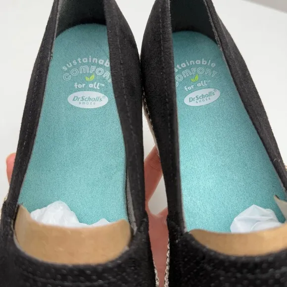 NEW Dr. Scholl's Shoes Women's Sunray Espadrille Slip On Shoe in Black Size 10M
