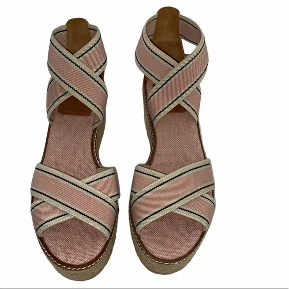 NEW Frieda Mid-heels Espadrilles Sandals In Blush size 6