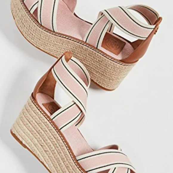 NEW Frieda Mid-heels Espadrilles Sandals In Blush size 6