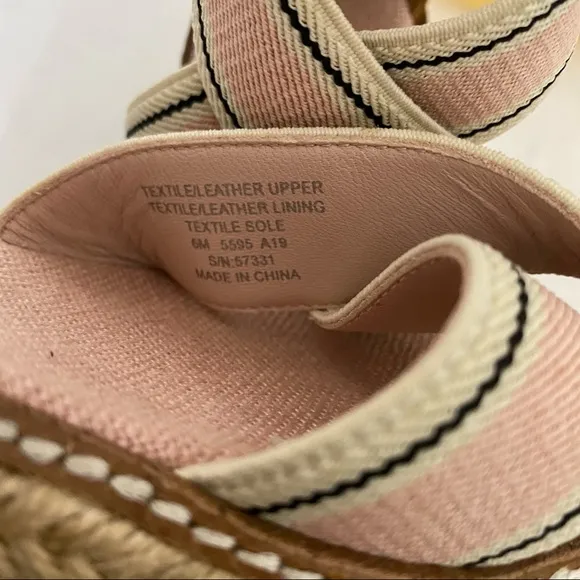 NEW Frieda Mid-heels Espadrilles Sandals In Blush size 6