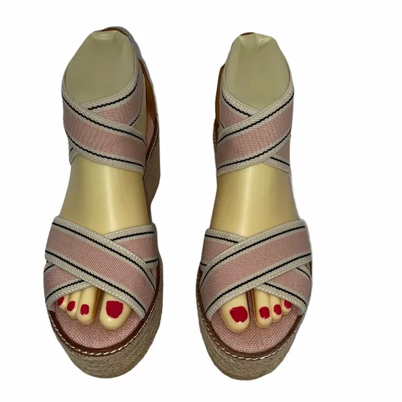NEW Frieda Mid-heels Espadrilles Sandals In Blush size 6