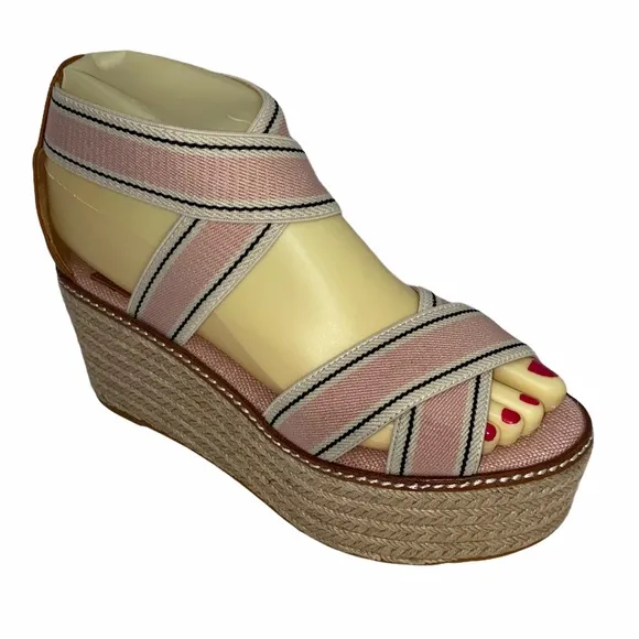 NEW Frieda Mid-heels Espadrilles Sandals In Blush size 6