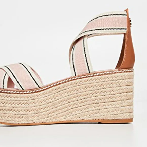 NEW Frieda Mid-heels Espadrilles Sandals In Blush size 6