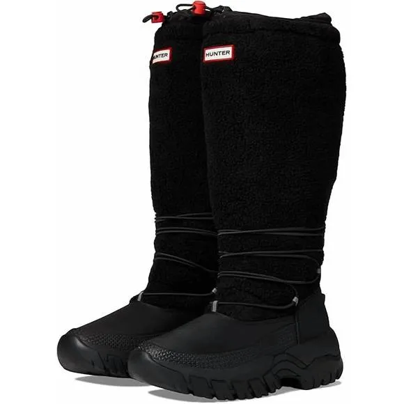 NEW HUNTER women's wanderer sherpa snow boot in black