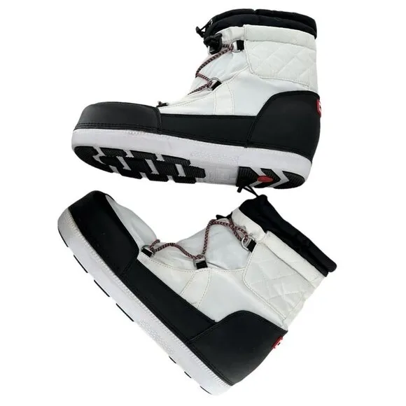 NEW in Box HUNTER White Short Quilted Snow Boots Women's Size 10