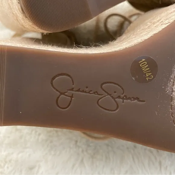 New Jessica Simpson Lace-Up Wedge Espadrilles Nwob Size 10
