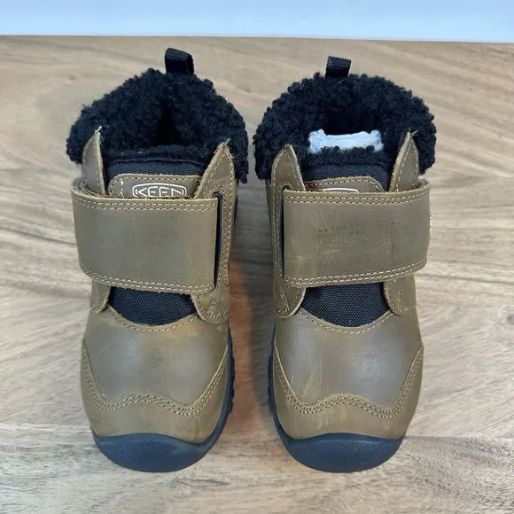 New Little Kids Keen Kootenay IV Brown Winter Snow Lined Ankle Boots Size 8 C