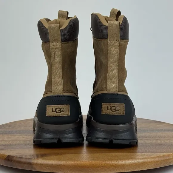 New NWOB Mens Ugg Emmet Brown Leather Waterproof Winter Snow Duck Boots Size 11
