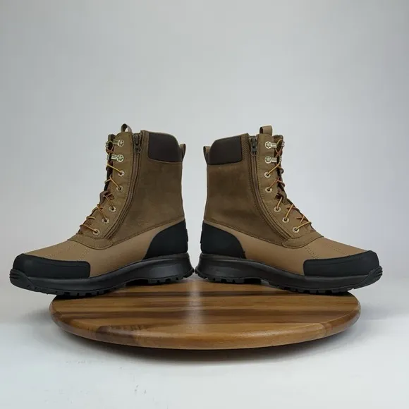 New NWOB Mens Ugg Emmet Brown Leather Waterproof Winter Snow Duck Boots Size 11