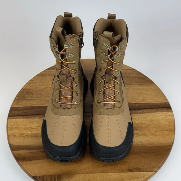 New NWOB Mens Ugg Emmet Brown Leather Waterproof Winter Snow Duck Boots Size 11