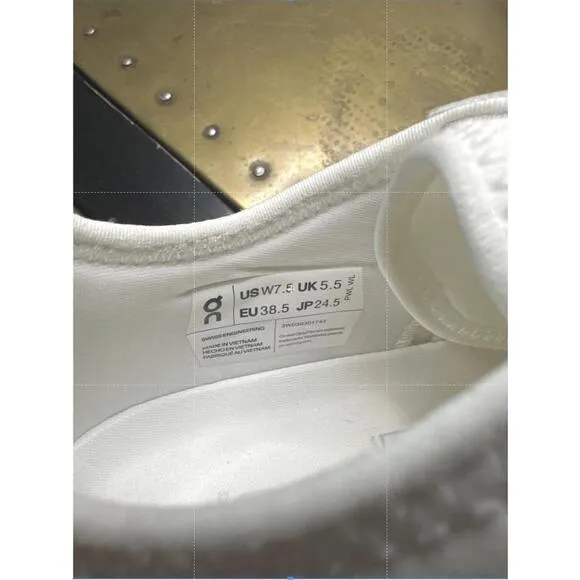NEW On Womens Cloud X3 Ad Sneakers 7.5 Lace Up Athletic Mesh Chunky Sole White