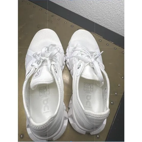 NEW On Womens Cloud X3 Ad Sneakers 7.5 Lace Up Athletic Mesh Chunky Sole White