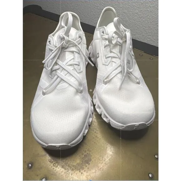 NEW On Womens Cloud X3 Ad Sneakers 7.5 Lace Up Athletic Mesh Chunky Sole White