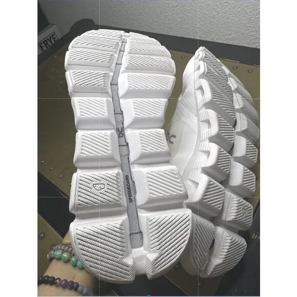 NEW On Womens Cloud X3 Ad Sneakers 7.5 Lace Up Athletic Mesh Chunky Sole White