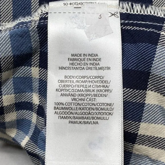 NEW POLO RALPH LAUREN Women’s Shirt Dress Blue/Ecru Plaid Size 12 Belted Cotton