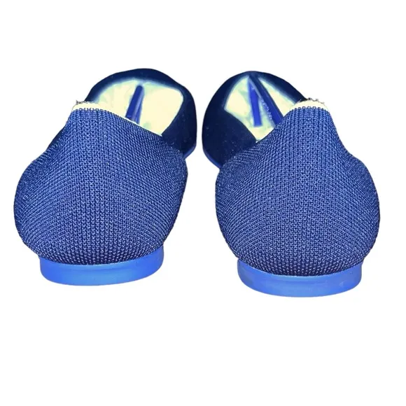 NEW Rothy's Navy Blue The Round Toe Retired White Halo Ballet Flats size 11